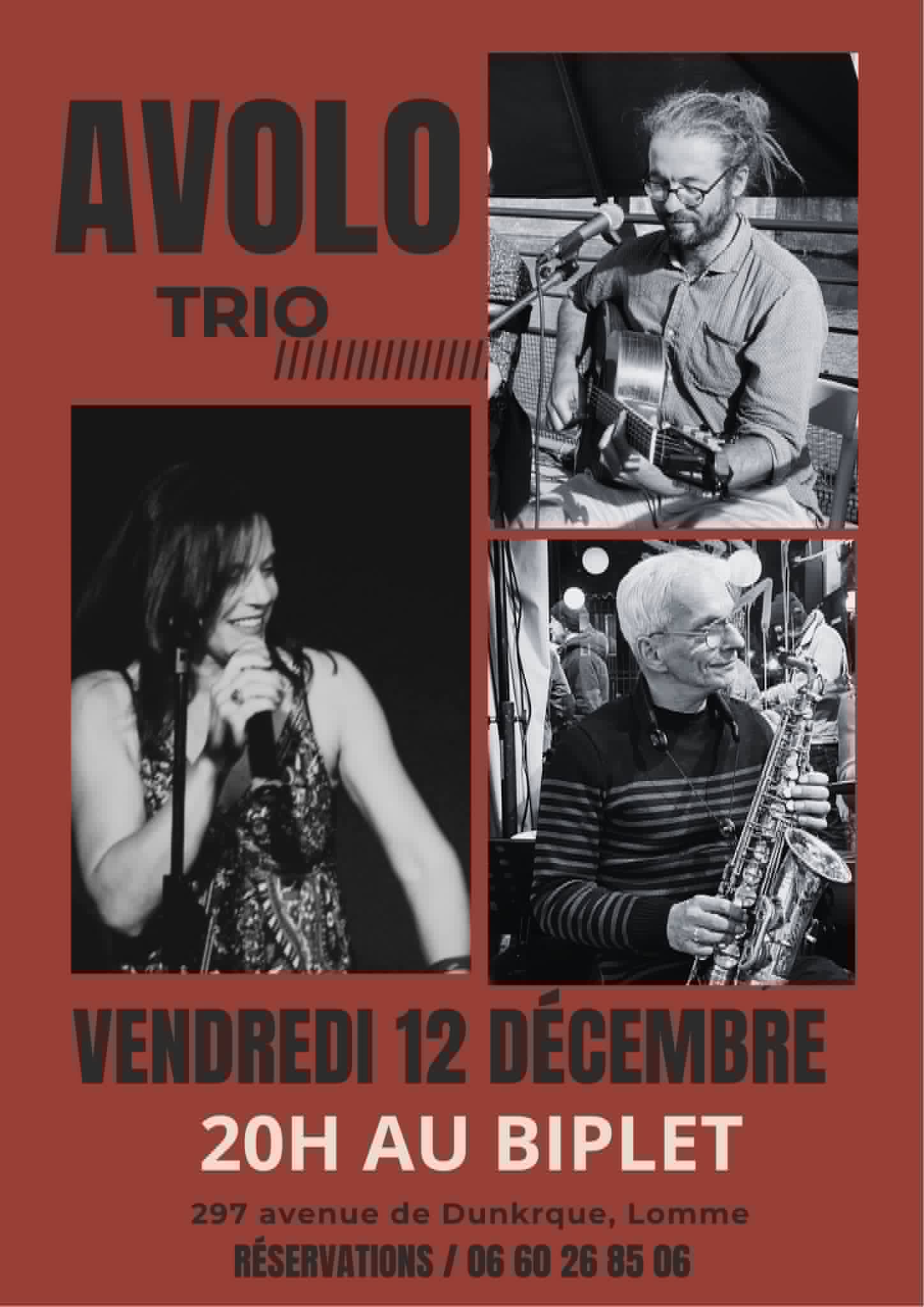 Avolo trio en concert au Biplet